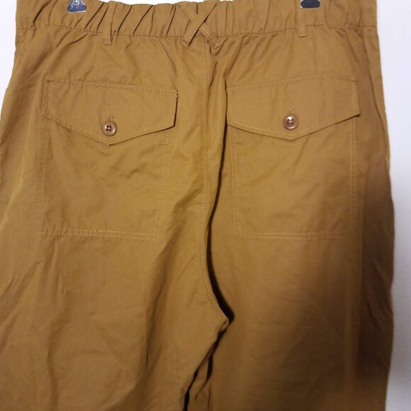 Alex Mill Mens XXL Golden Khaki Pull On Pant Tech Nylon Button Fly New - Picture 7 of 11